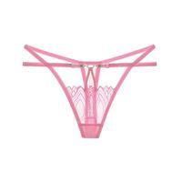 Elogoog Women's Sheer Lace Thong See-Through Panties Thongs Bikini Sexy Panty G-String Underwear (Free Size, Pink)