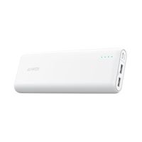Portable Charger Anker PowerCore 20100mAh - Ultra High Capacity Power Bank with 4.8A Output, External Battery Pack for iPhone, iPad & Samsung Galaxy & More (White) (Renewed)