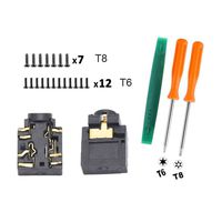 Onyehn 2-pack Replacement Headphone Jack Plug Port 3.5mm Headset Connector Port Socket for XBOX ONE ELITE Controller Model 1698 Replace+ T6 T8 Screwdrivers For XBOX ONE Wireless Controller Repair Part