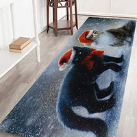 Cliramer Christmas Reindeer, Xmas Tree,Stocks Floor Runner Area Rugs Non-Slip Floor Mat Doormats Living Room Bedroom 15.75x47.24inch (B)