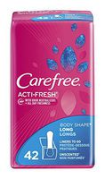 Carefree acti-fresh body shape Long To Go unscented Pantiliners 42 count - Pack of 5 (Packaging May Vary)