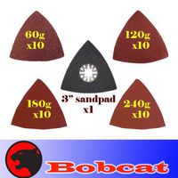 41 Pcs Triangular Sanding Kit Sanding Pad w/ Oscillating Multi Tool Saw Blades Sand for Fein Multimaster Bosch Multi-x Craftsman Nextec Dremel Multi-max Ridgid Dremel Chicago