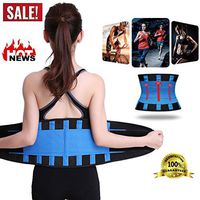 Exteren Waist Trimmer for Women & Men, Neoprene Lumbar Sweat Waist Trainer Slimmer Belt for Fitness Weight Loss and Back Support (Blue, S)