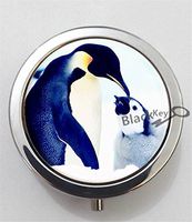 BlackKey Penguin 3-Compartment Decorative Pocket Gift Box Case Organizer for Pill, Color 1 -2010