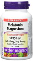 Webber Naturals Melatonin Magnesium 10/150 mg · Maximum Strength, 60 Tablets