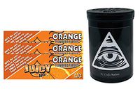 Herb Airtight Container Fresh Kettle with Juicy Jay's Orange 1.25 Flavored Hemp Rolling Papers 3 Count DC Crafts Nation- Illuminati