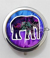 BlackKey Bohemian Pattern 3-Compartment Decorative Pocket Gift Box Case Organizer for Pill, Color 1 -2085