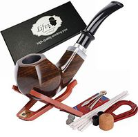 Ebony Wooden Tobacco Pipe Smoking Pipe with Accessories and Gift Package