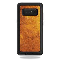 MightySkins Skin Compatible with OtterBox Defender Galaxy Note 8 - Textured Gold | Protective, Durable, and Unique Vinyl Decal wrap Cover | Easy to Apply, Remove, and Change Styles | Made in The USA