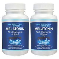 Beaver Brook Melatonin with Chamomile All Natural, Helps You Fall Asleep Faster, Stay Asleep Longer, Easy to Take, Faster Absorption, Maximum Strength - 5mg - 60 Capsules - 2 Pack