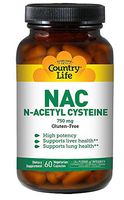 Country Life NAC N-Acetyl Cysteine - 750 mg - 60 Vegetarian Capsules