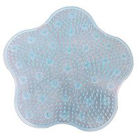 Weoto Bathroom Massage Mat, Silicone Foot Brush Scrubber, Non-Slip Foot Scrubber Foot Wash Pad
