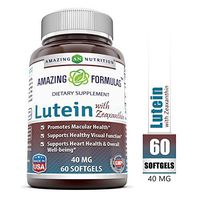 Amazing Nutrition Amazing Formulas Lutein 40 mg with Zeaxanthin 1600 mcg- 60 Softgels- Supports Eye Health & Healthy Vision