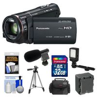 Panasonic HC-X920 3MOS Ultrafine Full HD Wi-Fi Video Camera Camcorder (Black) with 32GB Card + Battery + Case + LED Video Light + Microphone + Tripod + Accessory Kit