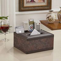 T-ZJHC Home Home Living Room Cute Tray Paper Napkin Coffee Table Remote Control Storage Box, Antique Flower Small Multifunctional