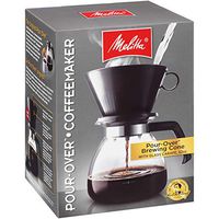 Melitta 10-Cup Pour Over Coffee Brewer w/ Glass Carafe, Black