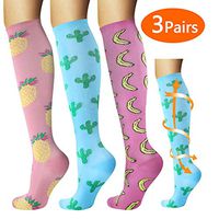 YIKUSO Compression Socks for Women & Men Best Medical,for Running,Athletic,Circulation & Recovery Colorful