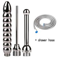3 Piece Metal Shower Enema Vaginal Anal Cleaner Colon Irrigation System Cleaner Plus Tube