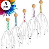 Scalp Massagers Handheld Head Massage Tingler Used for Home SPA Head Care Relief Accelerate Blood Circulation Deep Relaxation Suitable for Adults Kids Pets Great Gift 5PCS (Random Colors)