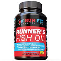 Runner's Fish Oil - Omega 3 Premium EPA/DHA - Heart Health - Cardiovascular Health - Enteric Coating So No Fishy Aftertaste - 2 Month Supply! Made in The USA!