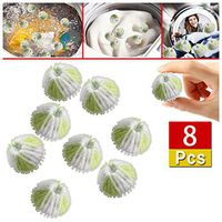 Pet Hair Remover for Laundry - Non-Toxic Reusable Dryer Balls Washer and Dryer Ball Remove Long Hair from Dogs and Cats on Clothes in The Washing Machine (Pack of 8)