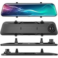 Orion-HD 2K 2560P/1440P Mirror Dual Dash Cam Touch Screen Featuring GPS with Sony Imx 355 2560P/1440P Front and Back Camera Lens Equipped with a 64GB TF Capacity Included is a 32GB TF Card