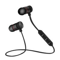 Serounder Wireless Earphone, Magnet Wireless Bluetooth Sports Earbuds Headphone with Microphone for iPhone Android(Black)