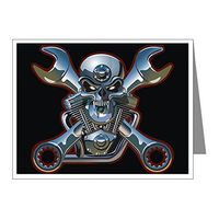 Note Card Motorhead Skull Wrenches Gearhead