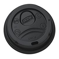 Dixie 8 oz. Dome Hot Coffee Cup Lids by GP PRO (Georgia-Pacific), Black, DL9538B, 1,000 Count (100 Lids Per Sleeve, 10 Sleeves Per Case)