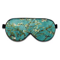 Alaska Bear Natural Silk Sleep Mask Stress Relief Super Smooth Eye Mask (Almond Blossom)