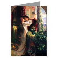 Twelve Note Cards of Frank Dicksee 1884 Romantic Oil Painting Titled Romeo and Juliet