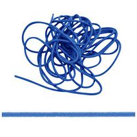 5M Fine Round Elastic Braided Band Stretch Bungee Shock Cord 11 Colours for Sewing Crafts DIY, Bedspread, Cuff and Other DIY Projects (3mm Thin) (Blue)