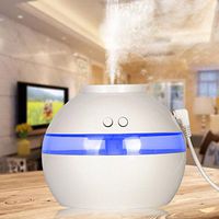 AAuwer Humidifier, Air Aroma Essential Oil Diffuser LED Ultrasonic Aroma Aromatherapy Humidifier (White)