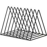 Lenistore LP Vinyl Record Storage Holder Stand Premium Vinyl Coated Album Display 9 Slots Wire Rack Triangle Nordic Style