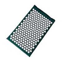 Lotus Acupuncture Massage Pads Back and Neck Pain Relief Acupressure Mat and Pillow Set Relieves Stress, Back, Neck, and Sciatic Pain (Dark Green)