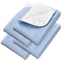 Incontinence Bed Pads - Reusable Waterproof Underpad Chair, Sofa and Mattress Protectors - Highly Absorbent, Machine Washable - for Children, Pets and Seniors (18x24 (Pack of 4), Blue)