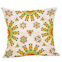 LIUguoo Decorative Geometric Painting Pillow Cushion Cover Cotton Linen for Sofa Bedroom Car 18 x 18 Inch 45 x 45 cm
