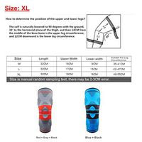 HWZ Outdoor Mountaineering Riding Knit Sports Silicone Knee Support Basketball Anti-Collision Protective Gear (Blue Black, XL)