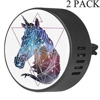 Tirangle Fantasy Animal Unicorn Space 2 PCS Car Essential Oil Diffuser Vent Clip Car Aromatherapy Diffuser, White Musk