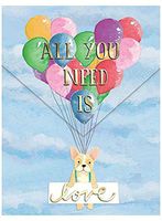 Punch Studio Molly & Rex Words in Bloom Pocket Note Pad (Balloon Puppy)