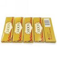 5 booklets × Moon Unbleached Cigarette Tobacco Rolling Papers