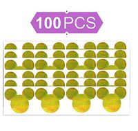 2.38 x 2 inch Glitter Mickey Birthday Minnie Sticker Metallic Foil Mickey Mouse Head Ear Labels for Parties-100 Pack (Color B)