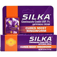 Silka Clotrimazole Anti Fungal Cream, 1% USP 0.5 oz