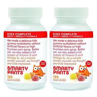 SmartyPants Children's All-in-One Multivitamin Plus Omega-3 Plus Vitamin D, 120 COUNT (Pack of 2)