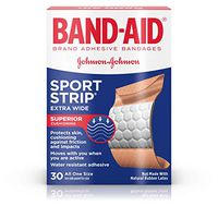 Band-Aid Brand Cushion Care Sport Strip Adhesive Bandages, cushioning Wound Protection, 30 ct