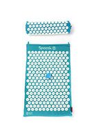 Spoonk - Back Pain and Sleep aid Relief in Coton Regular Size Acupressure mat with Bag Eco USA Foam, Pagoda Blue