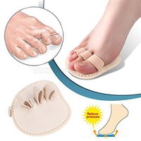 Toe Splint & Straightener Adjustable Loop Toe Correctors Brace Cushion Metatarsal Pads (3 Loops, Left Foot)