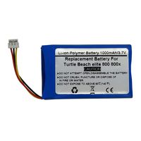 3.7V/1000mAH Replacement Battery for Turtle Beach Elite 800 800x Wireless Headsets