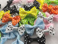 56pcs Satin Ribbon Bows Flowers for Appliques Crafts Wedding (Pick Color) hot (Mix)