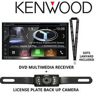 Kenwood DNX574S in Dash Navigation System 6.8" Touchscreen Display, Built in Bluetooth, HD Radio with Universal License Plate Style Backup Camera and a Free SOTS Lanyard